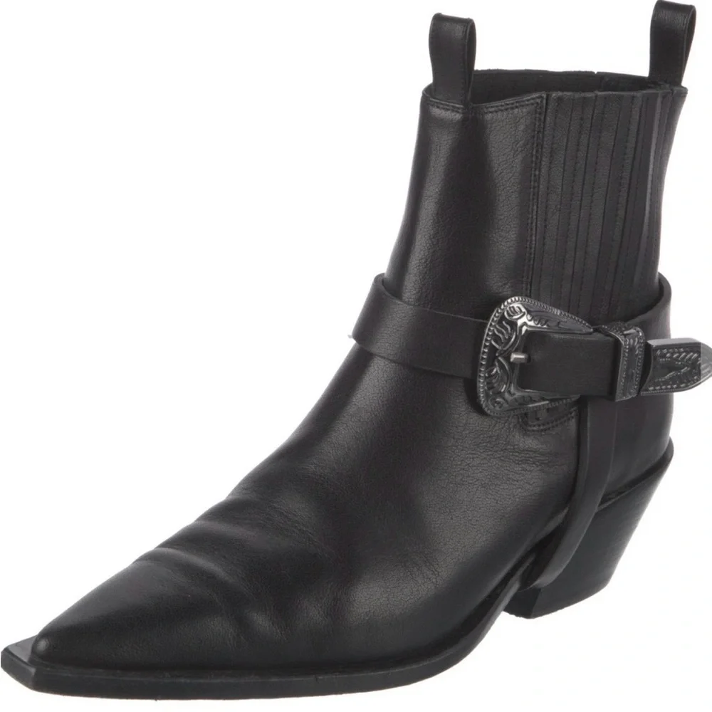 Anine Bing Black Leather Ankle Boots (turkey SZ 38)